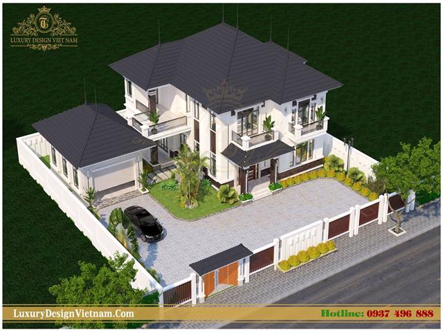 Biệt thự mái thái 2 tầng