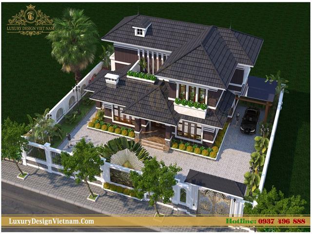 Biệt thự 2 tầng mái thái