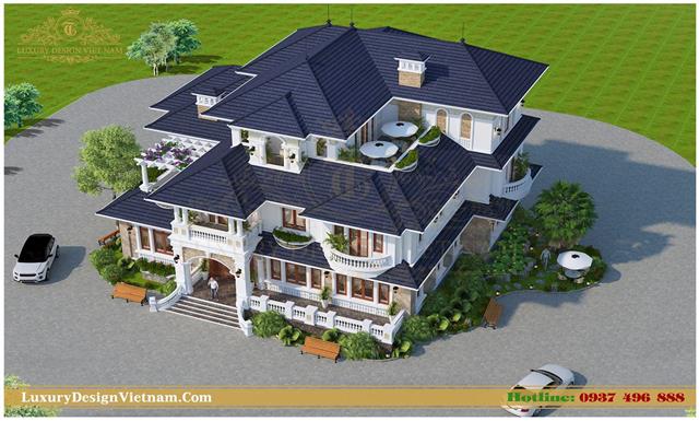 Biệt thự mái thái 3 tầng