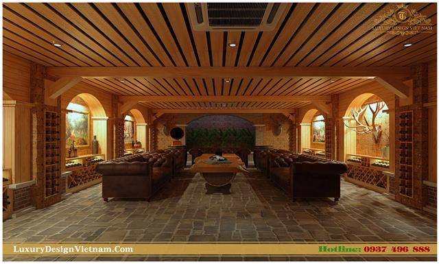 Thiết kế nội thất hầm rượu VINHHOMES GREENBAY