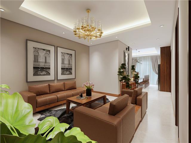 Thiết kế nội thất nhà phố gỗ Óc chó